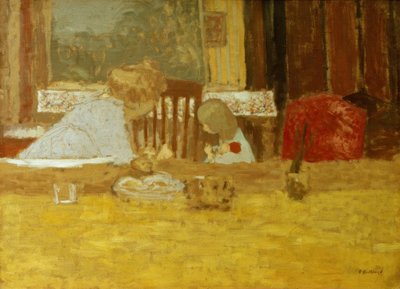 Olga Natanson en haar dochter Marcelle door Edouard Vuillard